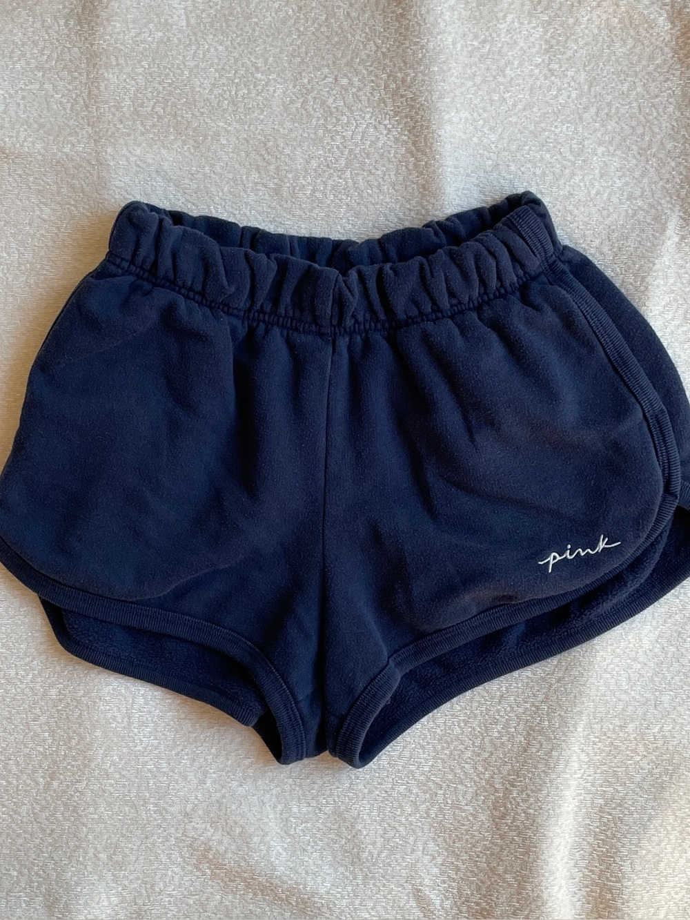 Victoria's Secret PINK Mini Shorts XS Blue Sweat Shorts Sporty Cozy Lounge Y2K